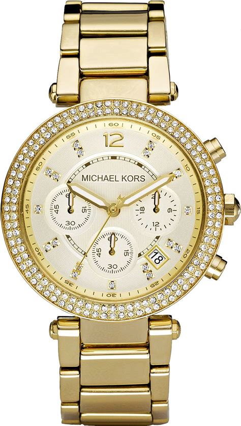 reloj michael kors mk5354|Michael Kors Women MK5354 Parker Gold Tone Chronograph .